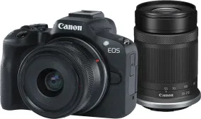 Canon EOS R50 Mirrorless Camera with RF-S 18-45mm F4.5-6.3 IS STM and RF-S 55-210mm F5-7.1 IS STM Lens