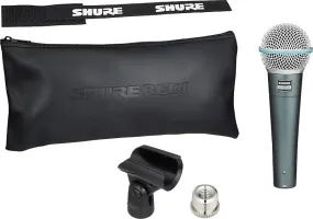 Cardioid dynamic vocal microphone Shure BETA 58A Handheld Supercardioid Dynamic Microphone