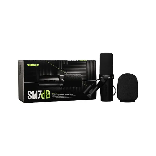 Cardioid Dynamic Vocal Microphone Shure SM7dB Cardioid Dynamic Microphone with Built-In Preamp