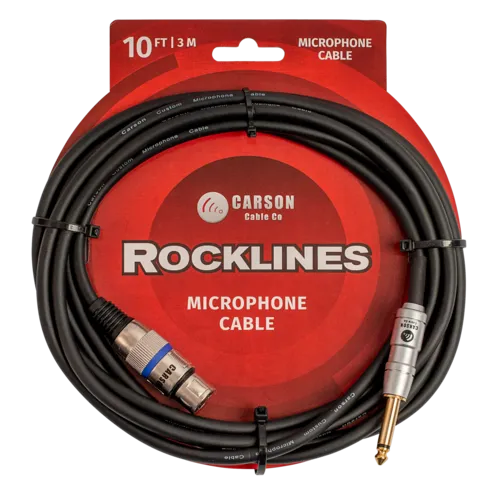 Carson ROM10H Rocklines 10 ft (3m) Microphone Female XLR to Jack Cable