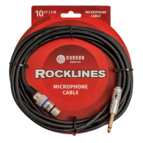 Carson ROM10H Rocklines 10 ft (3m) Microphone Female XLR to Jack Cable