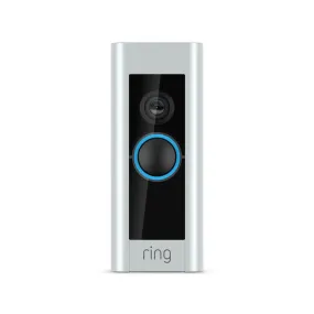 Certified Refurbished 1080p HD Wi-Fi Video Wired Smart Door Bell Pro Camera, Smart Home, Works with Alexa