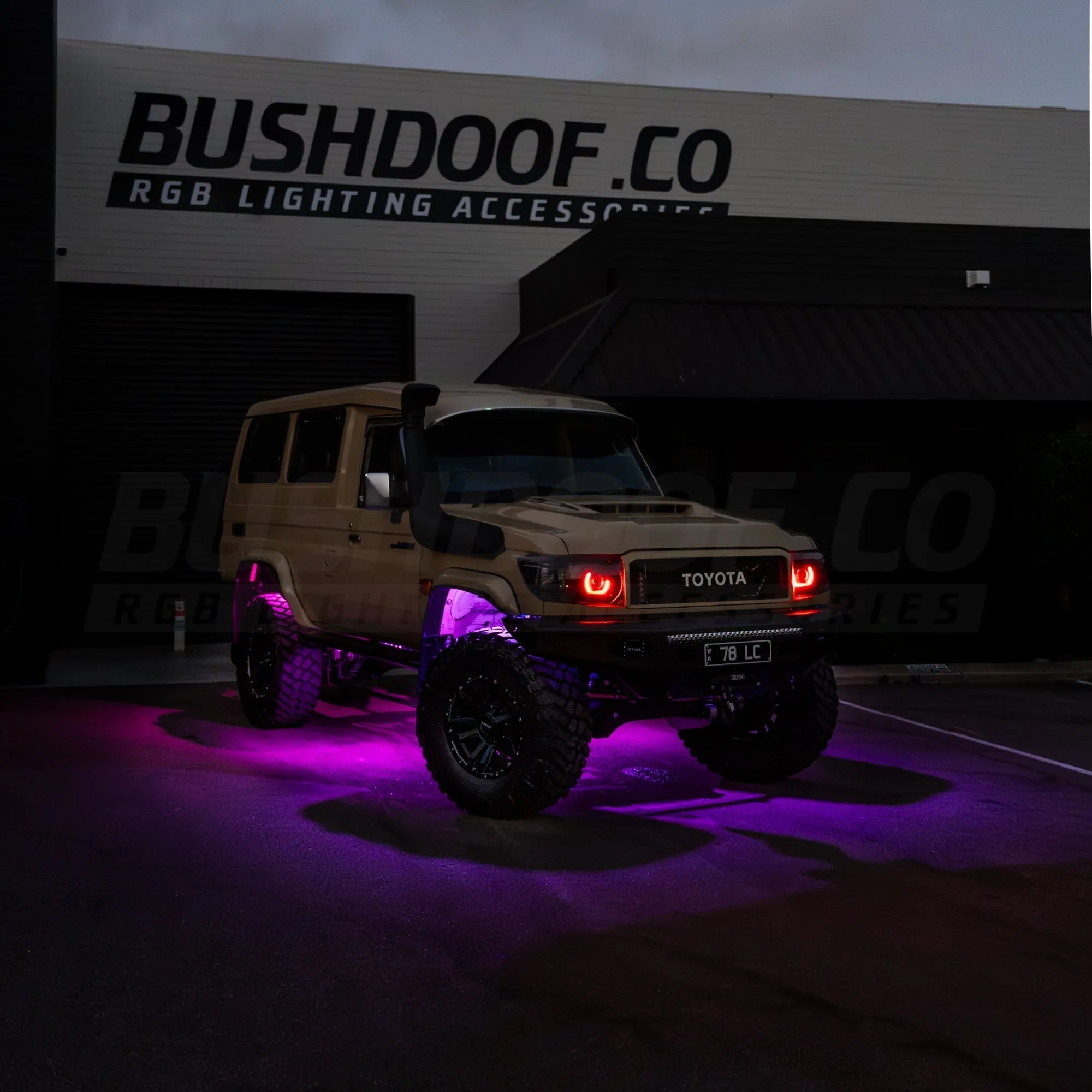 Chasing RGB Rock Lights - 8 Pack