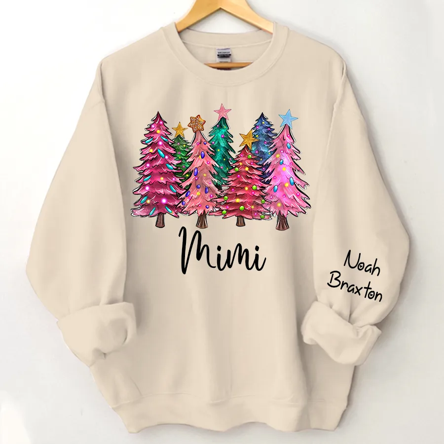 Christmas Trees With Lights Grandma Shirt, Christmas Sweatshirt