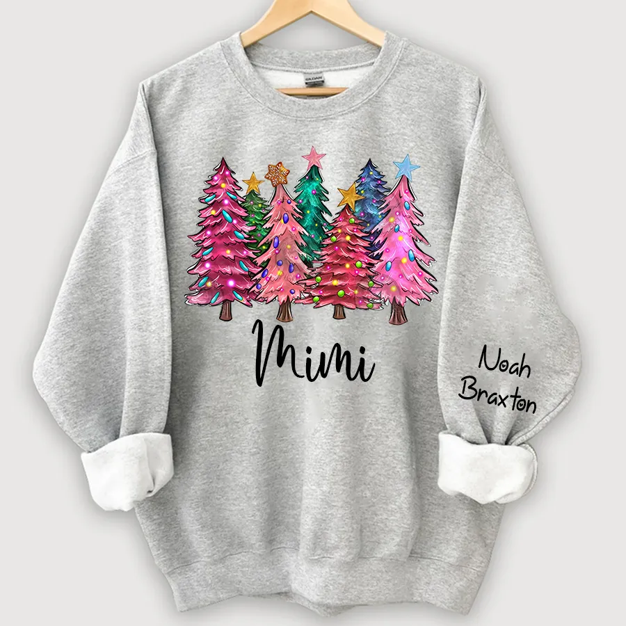 Christmas Trees With Lights Grandma Shirt, Christmas Sweatshirt