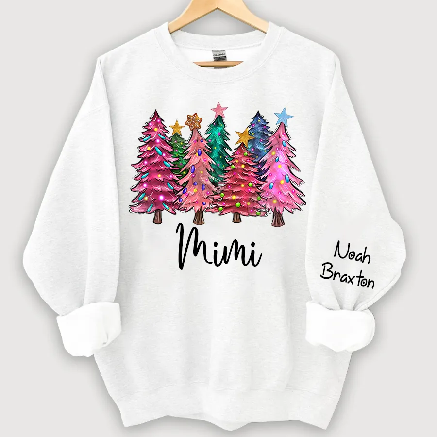 Christmas Trees With Lights Grandma Shirt, Christmas Sweatshirt