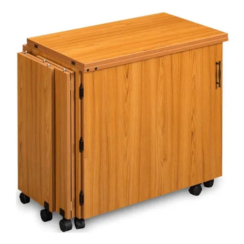 Compact Quilters Sewing Machine Cabinet in Teak
