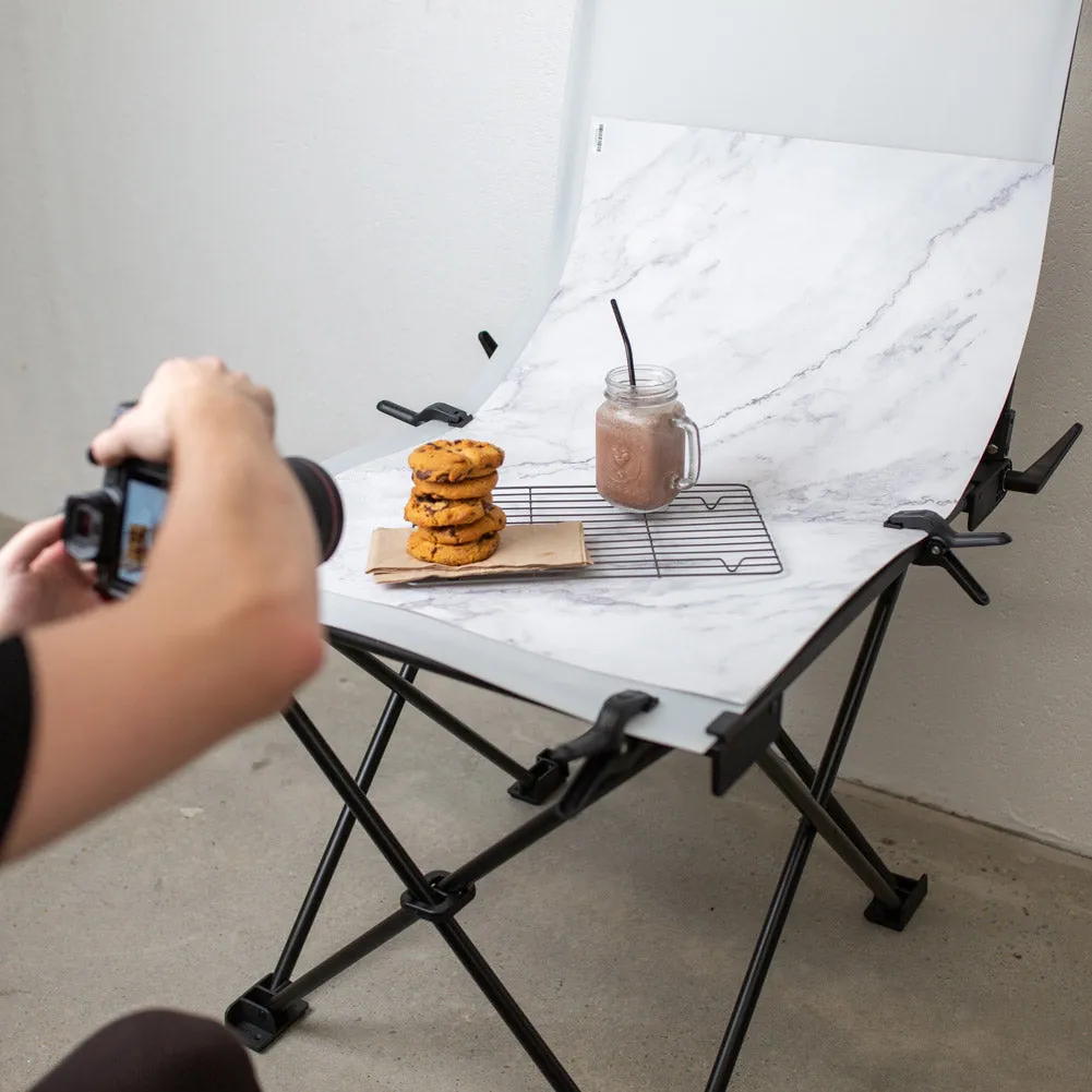 Complete Product and Food Photography LED Lighting & Table Kit