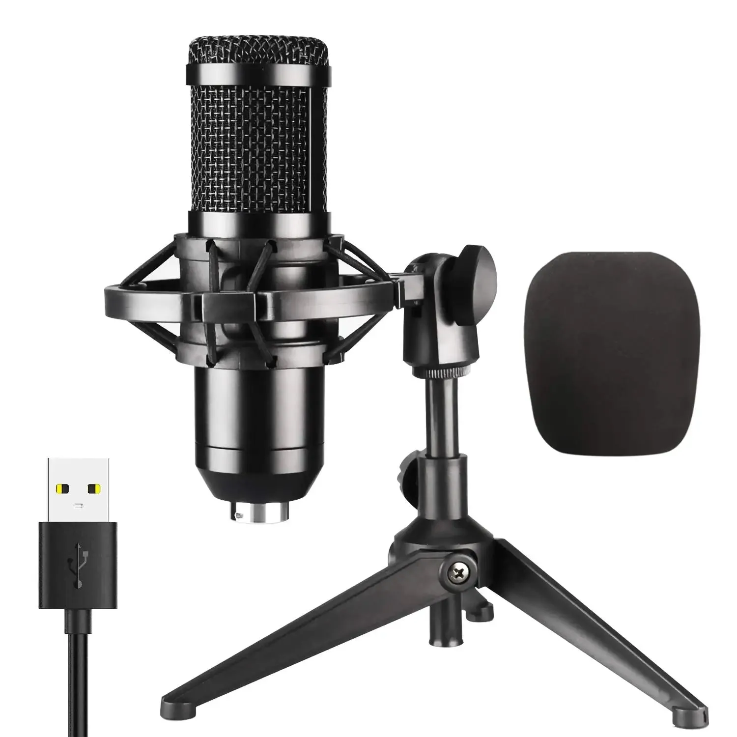 Condenser USB Gaming Microphone Streaming Podcasting Vocal Recording for Mac & Windows