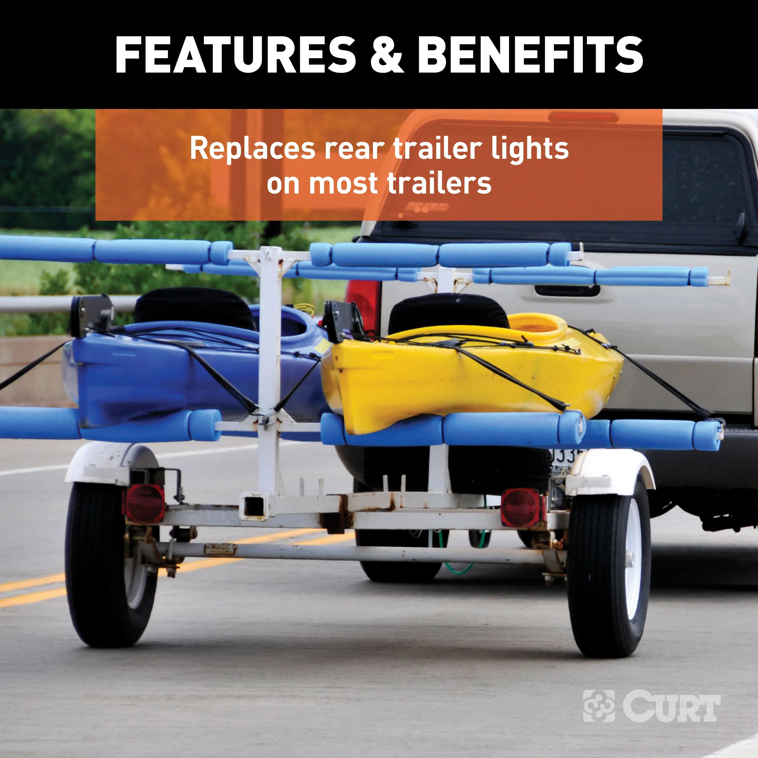CURT 53441 CURT 53441 Driver-Side Combination Replacement Trailer Light; Stop Tail Turn