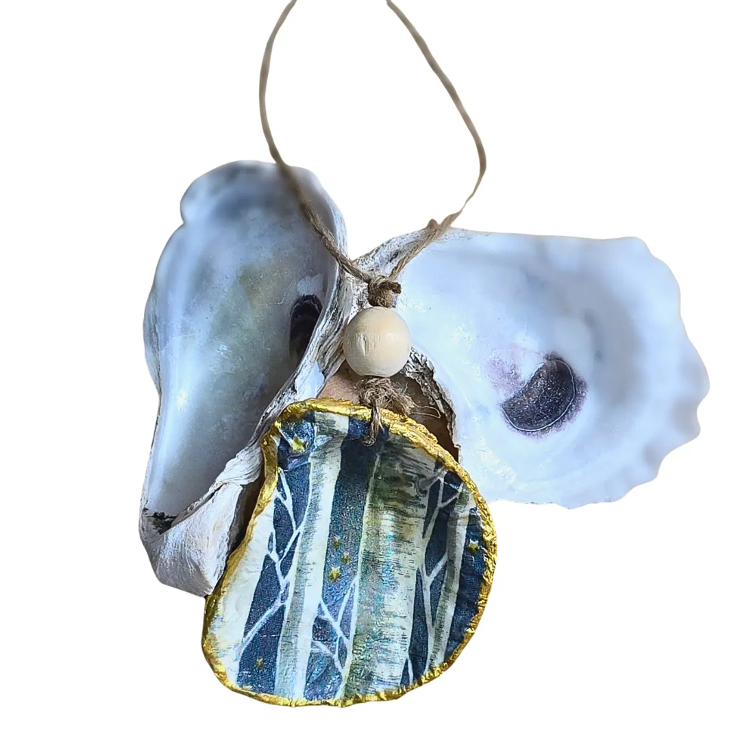 Decoupage Oyster Shell DIY Kit, Everything Included to Finish!