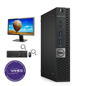Dell Optiplex 3040 Micro Refurbished GRADE A Single Desktop PC Set (19-24" Monitor   Keyboard and Mouse Accessories): Intel i5-6500T @ 3.4 Ghz|8GB Ram|500GB SSHD|Call Center Work from Home|School|Office