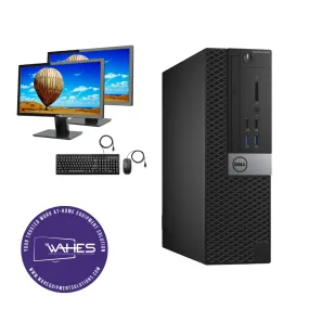 Dell Optiplex 3040 SFF Refurbished GRADE B Dual Desktop PC Set (19-24" Monitor   Keyboard and Mouse Accessories): Intel i5-6500 @ 3.4 Ghz|8GB Ram|128GB SSD|WIN 11 PRO|Call Center Work from Home|School|Office