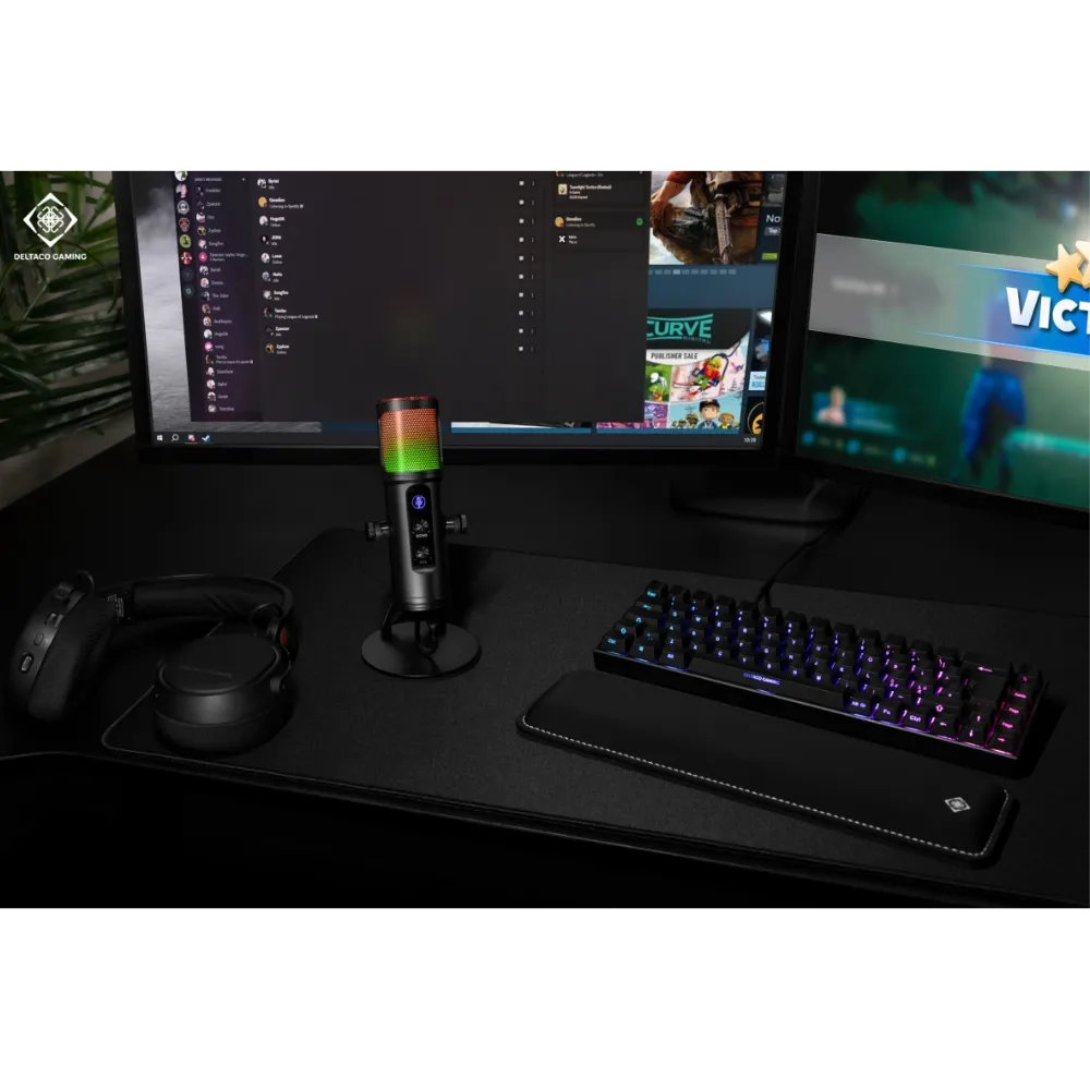 Deltaco Gaming Streaming RGB Microphone