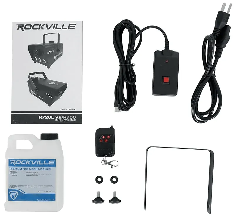 DJ Kit Rockville RPG102K with 10" Speakers   Mic   Stands   Front   Overhead Light   LED Fog RPG102K RFAAW DJ PACK 3