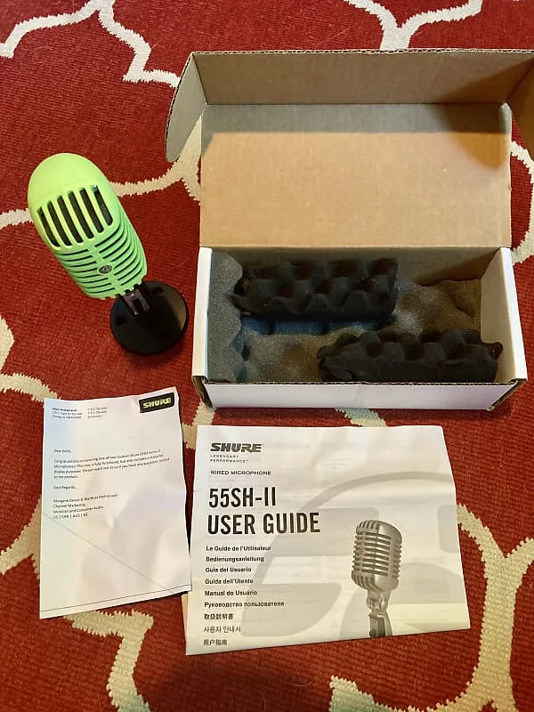 Dynamic microphone Shure 55SH Series II Unidyne Cardioid Dynamic Microphone (rare lime green!!!)