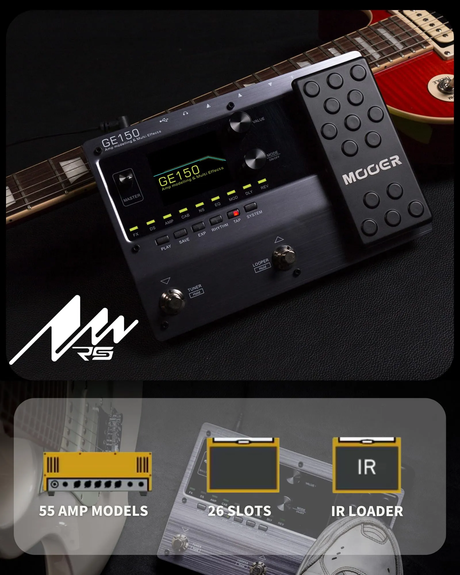 Electric Guitar Amp Modelling Multi Effects Pedal Portable.