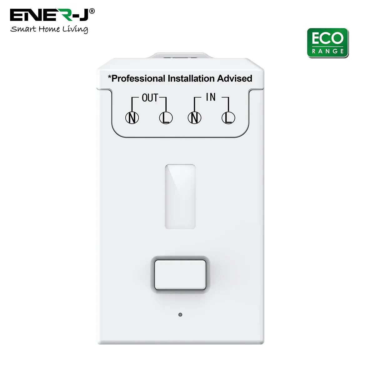 ENER-J Mini FOB Wireless Switch 1 Gang, Black  for ECO RANGE   500W RF Receiver