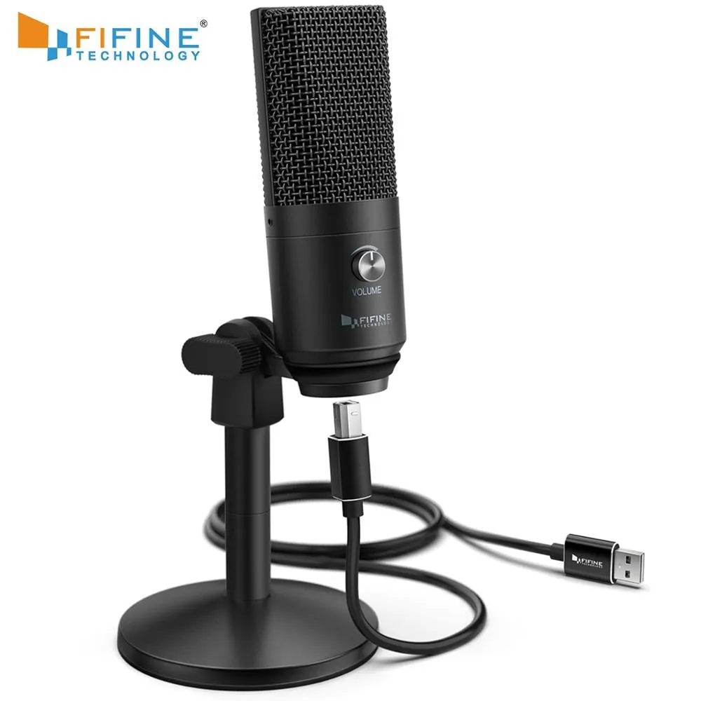 FIFINE USB Microphone for laptop and Computers for Recording Streaming Voice overs Podcasting for Audio&amp;Video K670