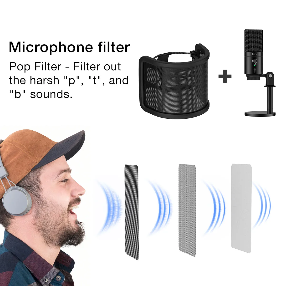 Fifine x DELE K683B USB Condenser Microphone
