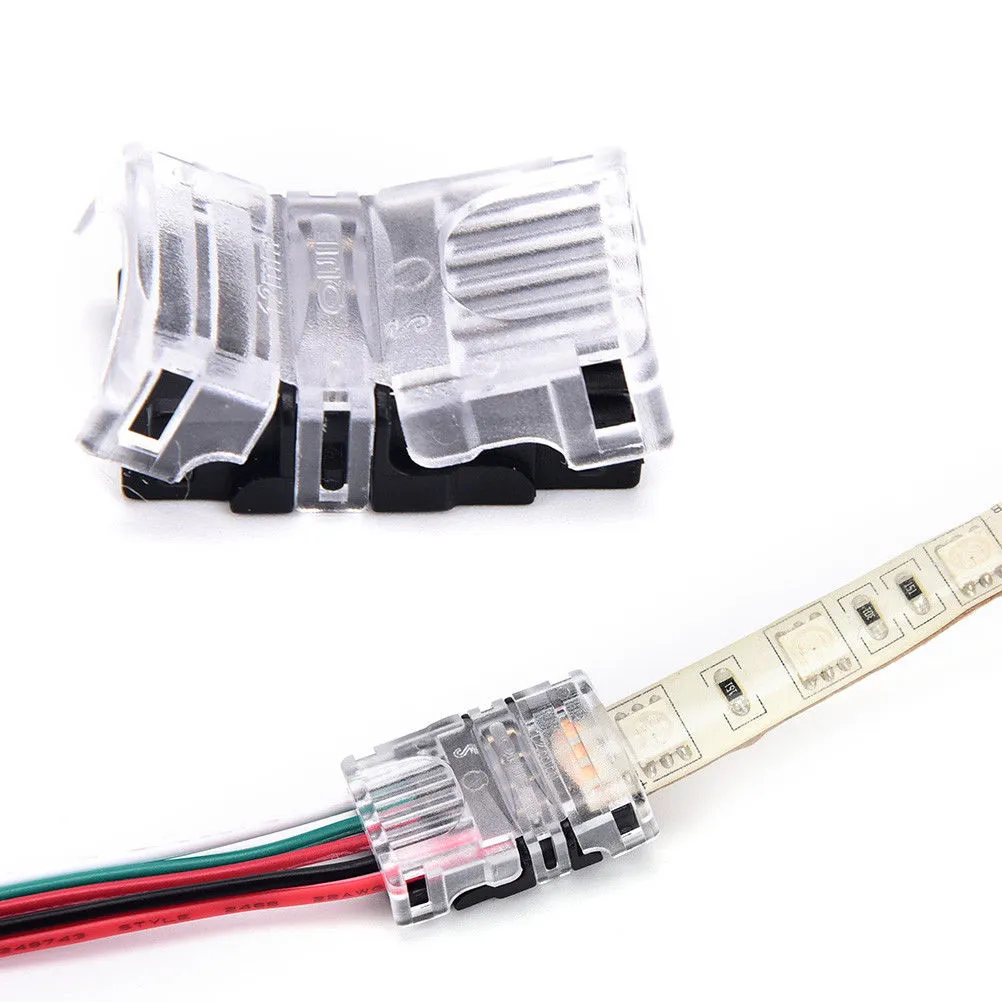 FluxTech 5-Pin RGB CCT LED Strip to Wire Connector for 12mm Watreproof 5050 LED Strip Light