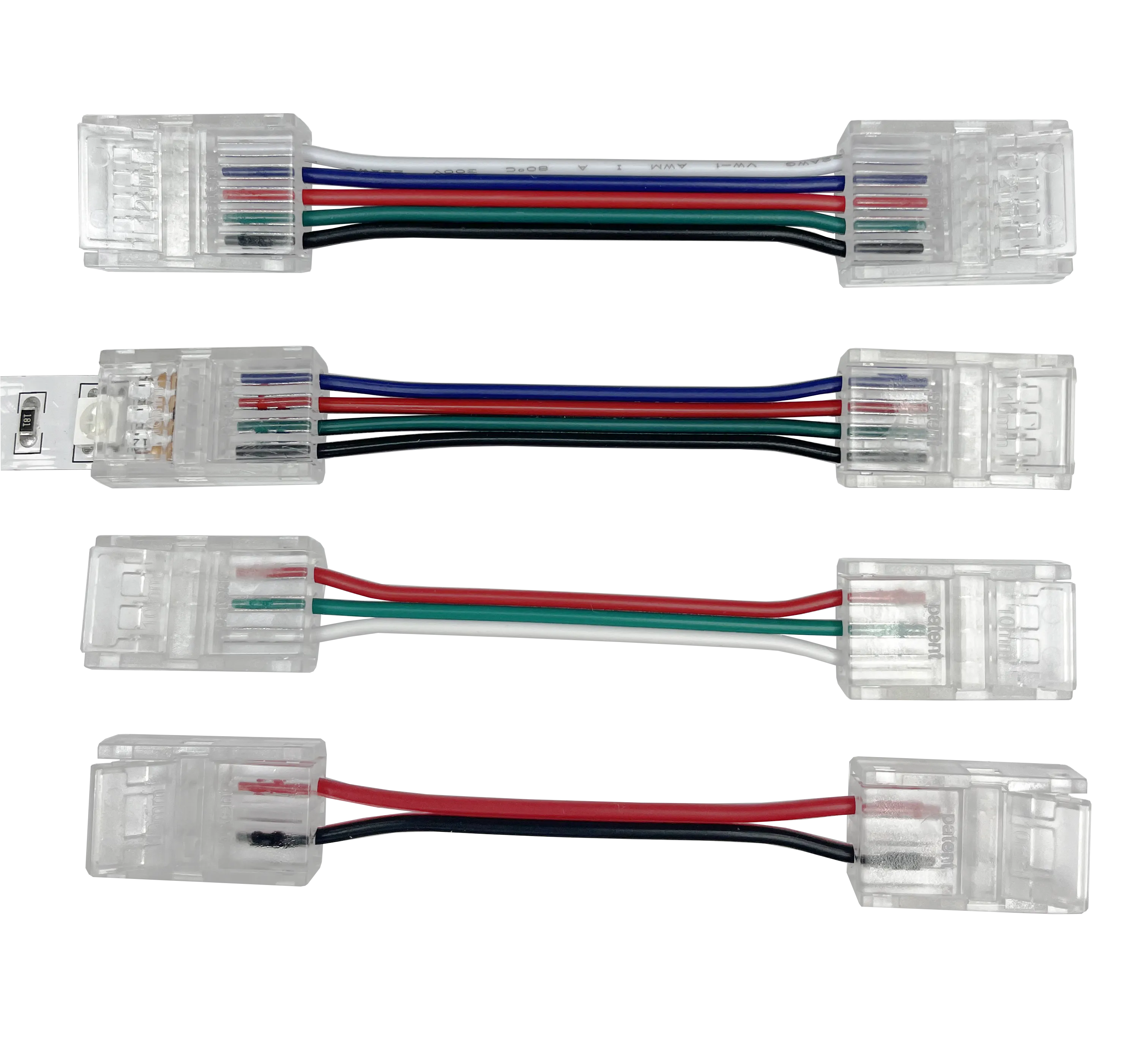 FluxTech - IP20 / IP65 Strip to Wire Crystal Connector for 10/12mm Strip. Pack x 2 Pcs