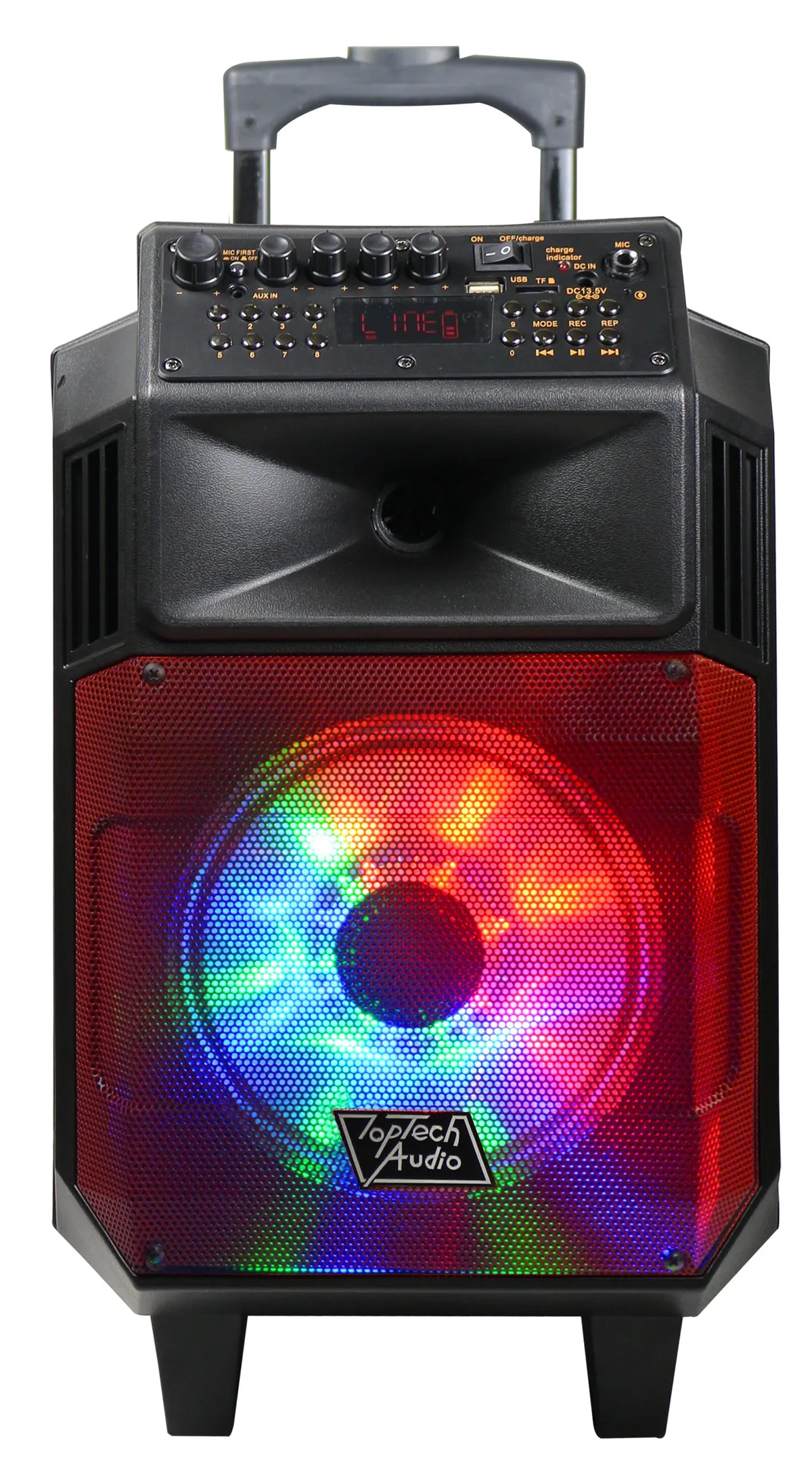 Fully Amplified 1300 Watts Peak Power 8” Portable Speaker with LED Light