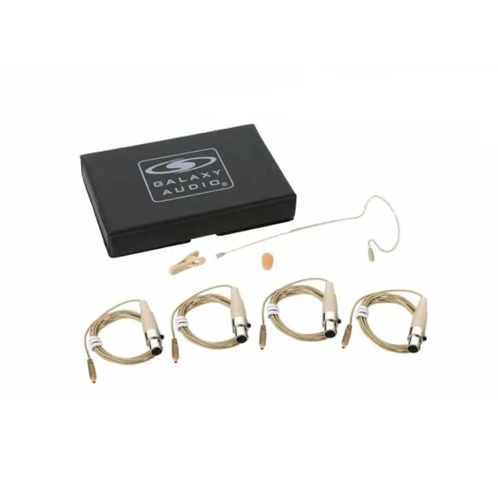 Galaxy Audio ESM8-OBG-4GAL Single Ear Omni-Directional Earset Microphone with 4 Cables for Galaxy Audio/AKG