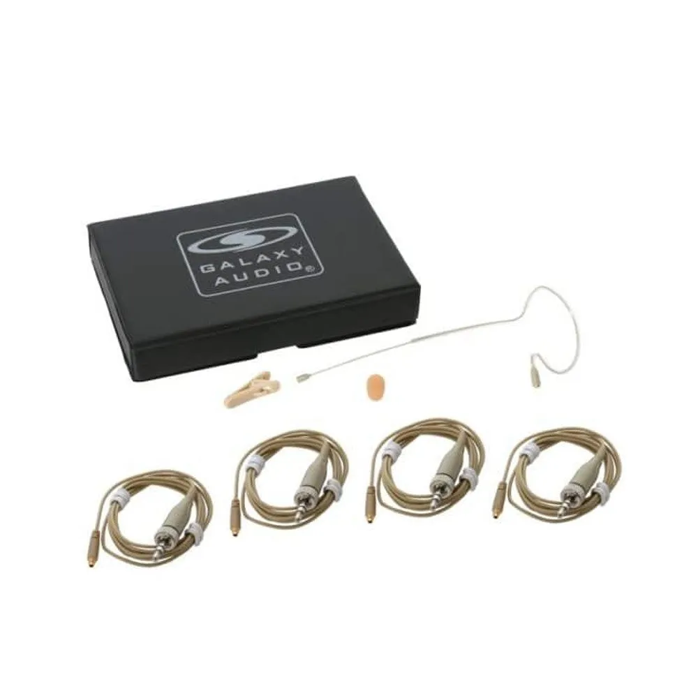 Galaxy Audio ESM8-OBG-4SEN Single Ear Omni-Directional Earset Microphone with 4 Cables for Sennheiser