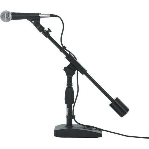 Gator Cases Telescoping Boom Mic Stand for Podcasting or Bass Drum