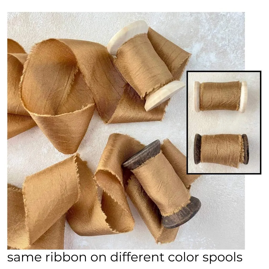 Gold Camel Raw Edge Ribbon