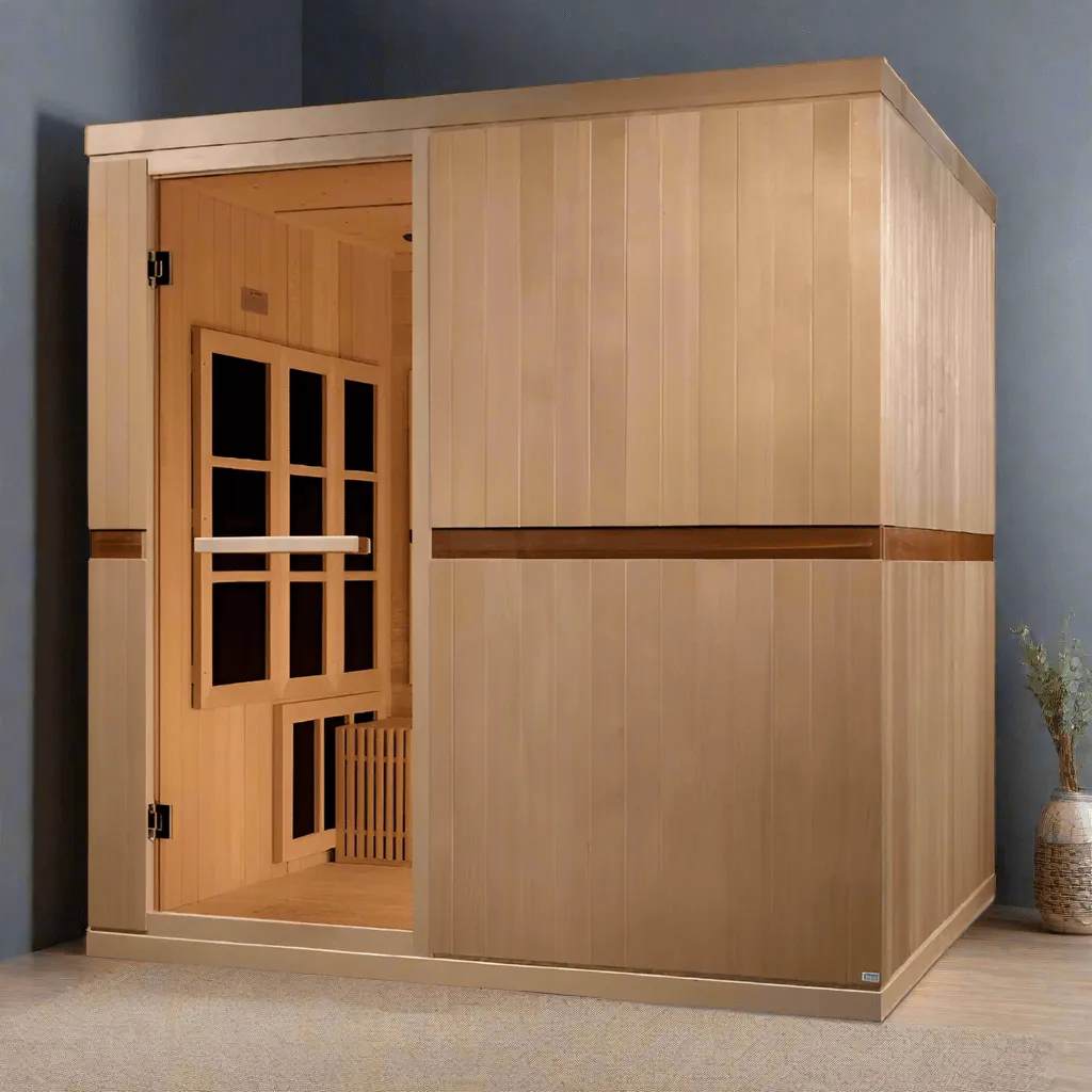 Golden Designs Catalonia 8-person Near Zero EMF FAR Infrared ADA Sauna | GDI-6880-02