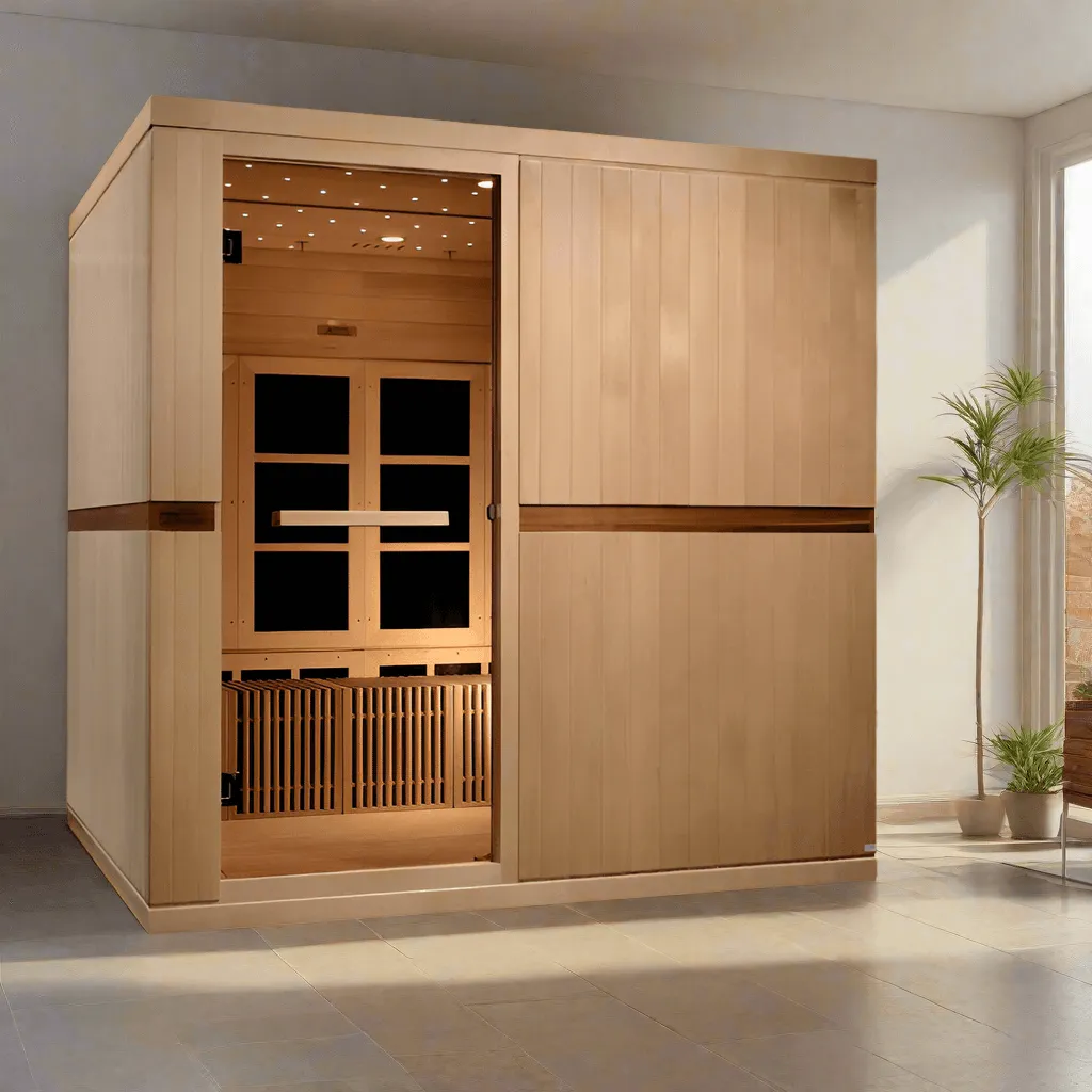 Golden Designs Catalonia 8-person Near Zero EMF FAR Infrared ADA Sauna | GDI-6880-02
