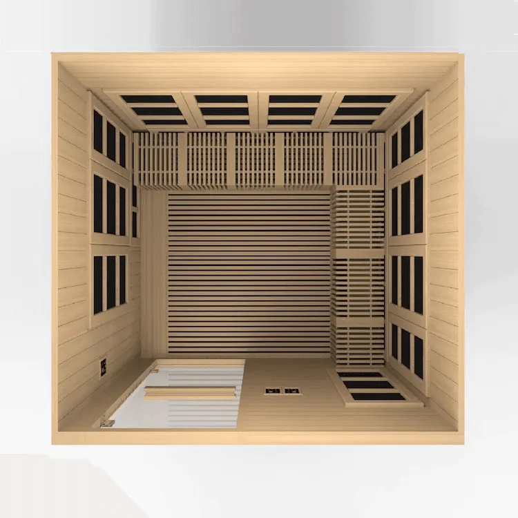 Golden Designs Catalonia 8-person Near Zero EMF FAR Infrared ADA Sauna | GDI-6880-02
