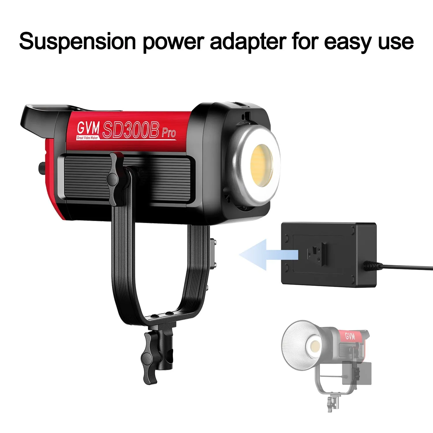 GVM PRO-SD300B 300W Bi-Color Monolight With Softbox  3 kits