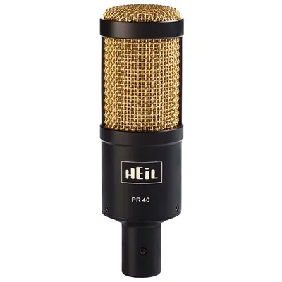 Heil Pr-40 Dynamic Studio Mic Large Diaphragm Black Gold Mesh