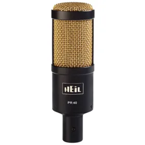 Heil Pr-40 Dynamic Studio Mic Large Diaphragm Black Gold Mesh
