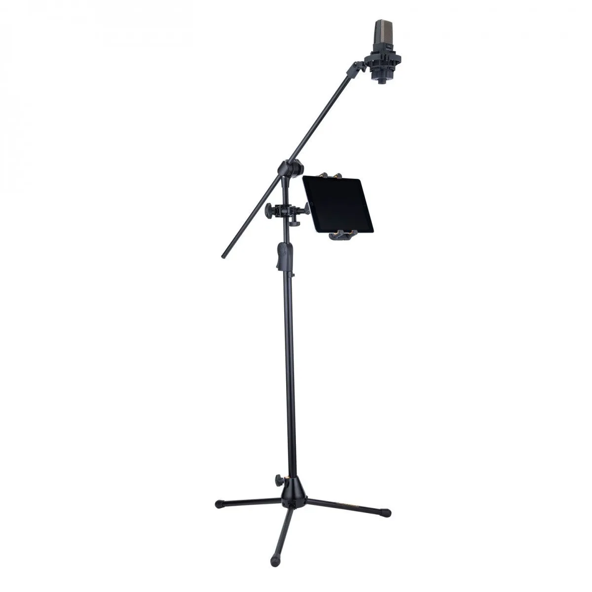 Hercules DG307B iPad & Tablet Holder Mic Stand Clamp - Fits 6.1"- 13" Tablets