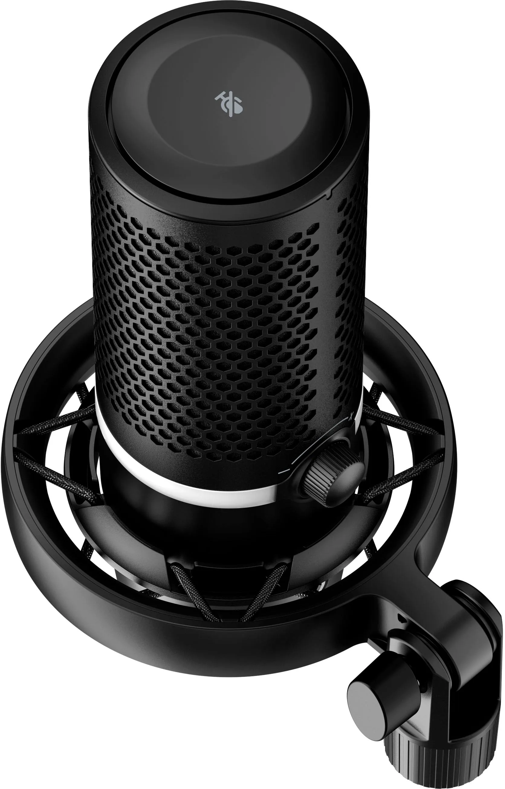 HP HyperX DuoCast USB Microphone, RGB Lighting, 3.5mm Audio, USB-C, Black - 4P5E2AA