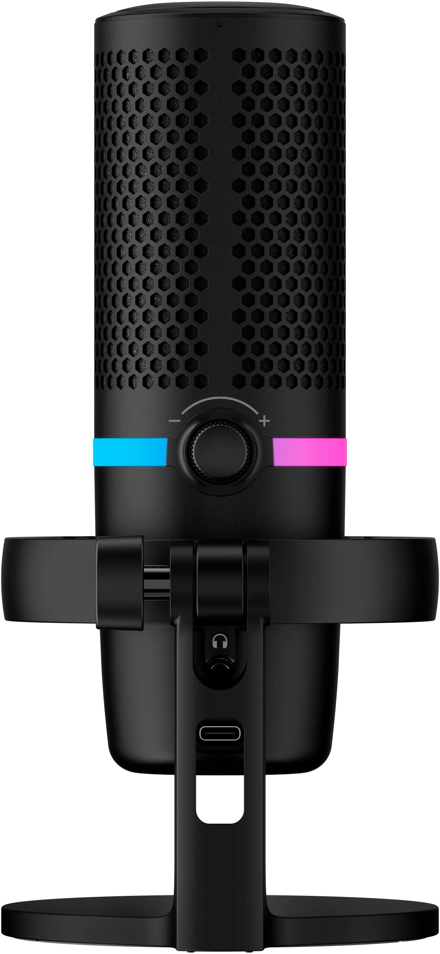 HP HyperX DuoCast USB Microphone, RGB Lighting, 3.5mm Audio, USB-C, Black - 4P5E2AA