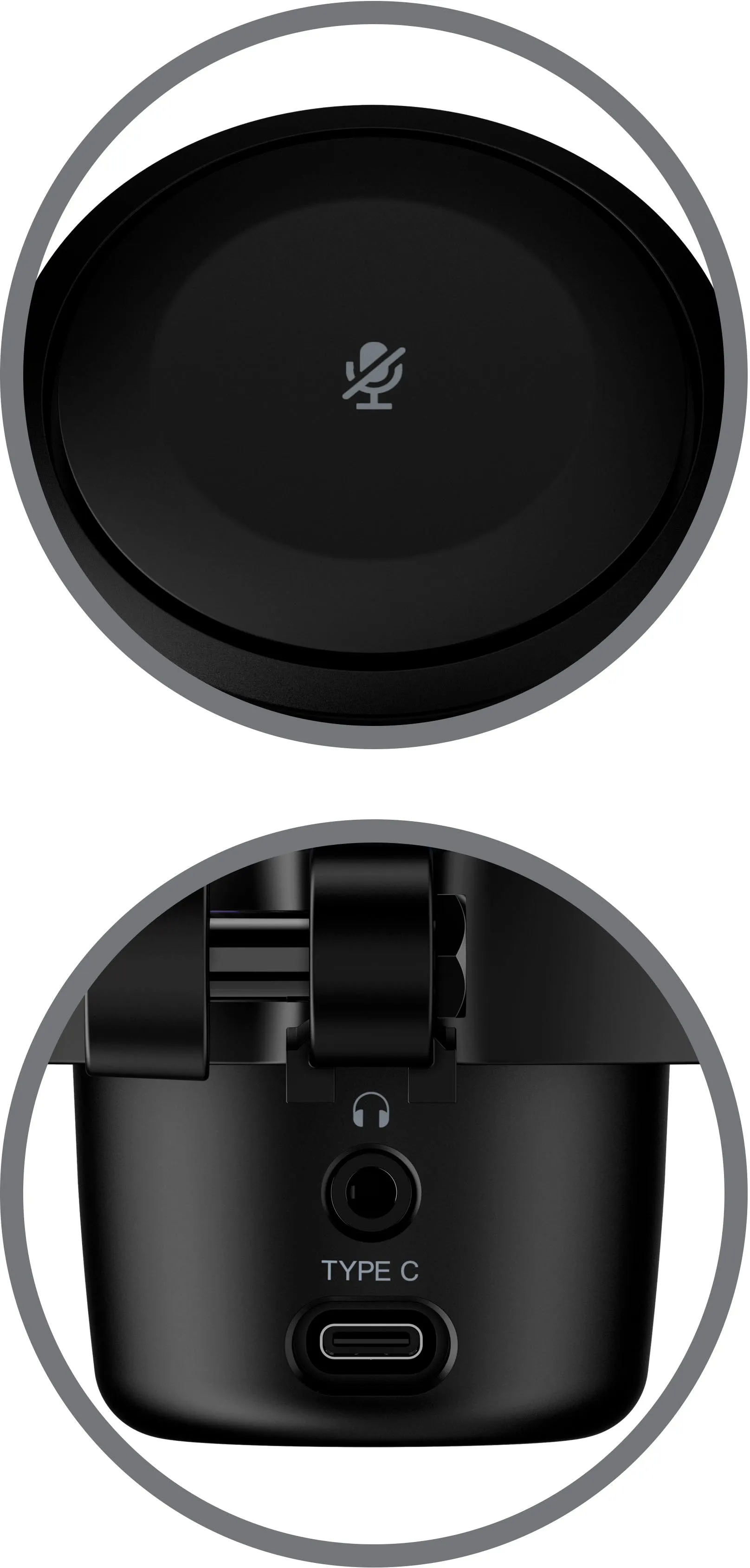 HP HyperX DuoCast USB Microphone, RGB Lighting, 3.5mm Audio, USB-C, Black - 4P5E2AA