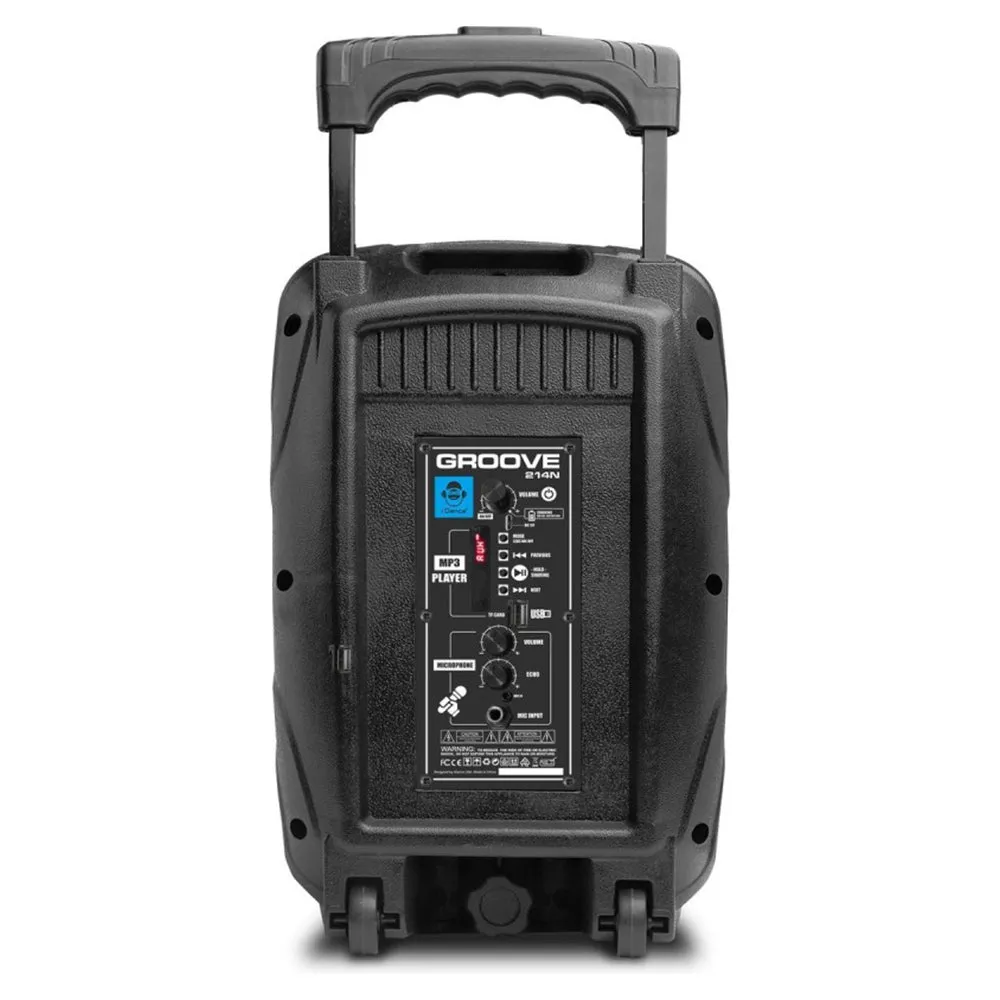 iDance Groove214N Portable Karaoke Speaker with 1 Wireless Microphone