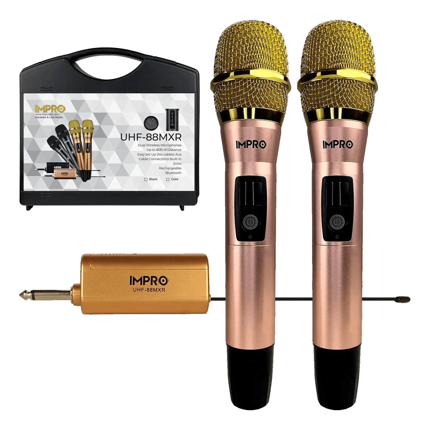 ImPro UHF-88MXR Professional UHF Wireless Microphones with Case
