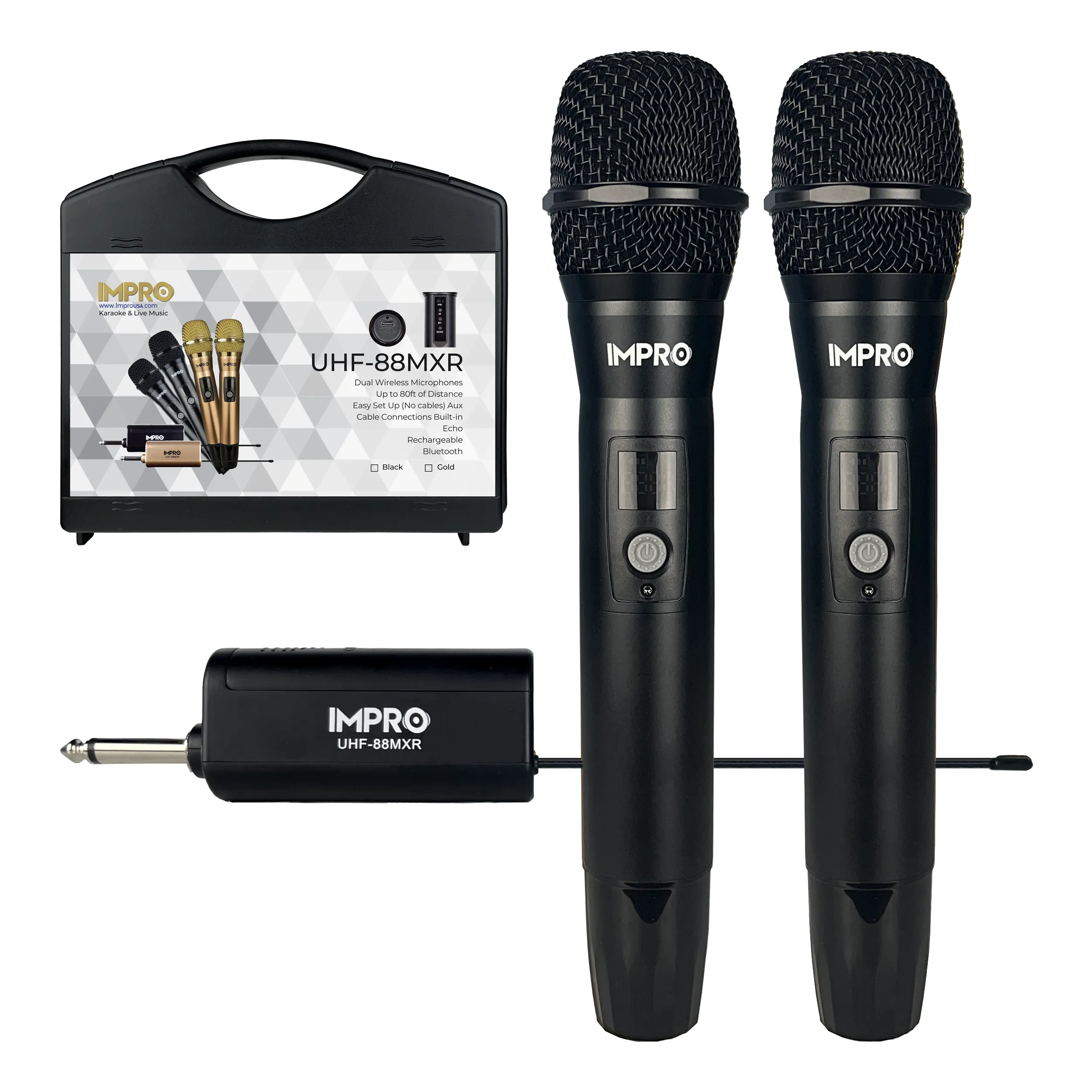 ImPro UHF-88MXR Professional UHF Wireless Microphones with Case