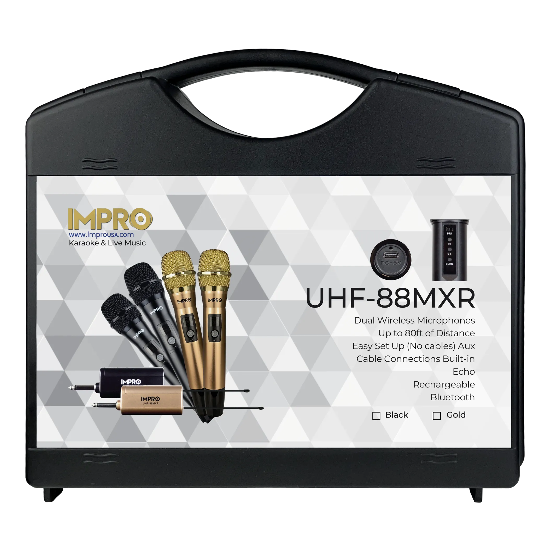 ImPro UHF-88MXR Professional UHF Wireless Microphones with Case