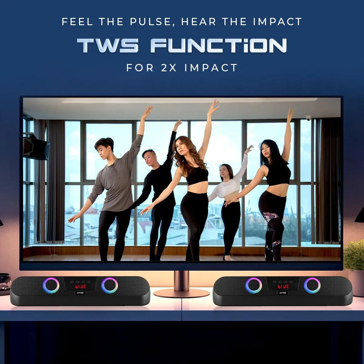 iNFiRe FireBar 16 upto 6 Hours PlayTime, Surrounding Sound With RGB Gaming Lights 16 W RGB Soundbar