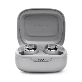 JBL Live Free 2 | Écouteurs intra-auriculaires - 100% Sans fil - Bluetooth - Smart Ambient - Microphones - Argent