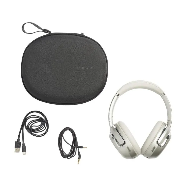 JBL Tour One M2 | Écouteurs circum-auriculaires - Sans fil - Bluetooth - Réduction de Bruit Adaptative - Champagne