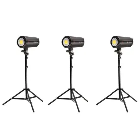 Jinbei 3x EF200 V (600W) Continuous LED Photo & Video Lighting Kit