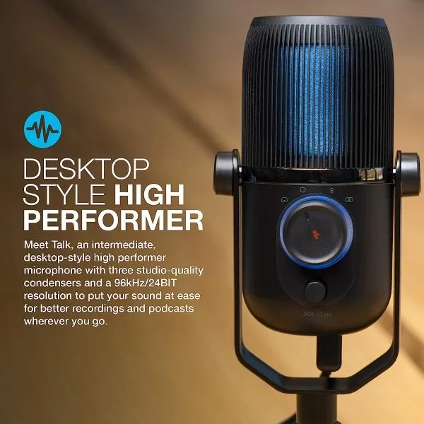 JLab Talk USB Condenser Microphone - Desk Top PC Gaming Microphone
